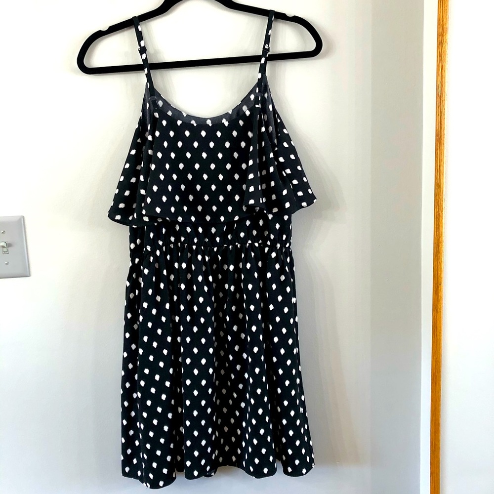 Elle Black & White Polka Dot Dress